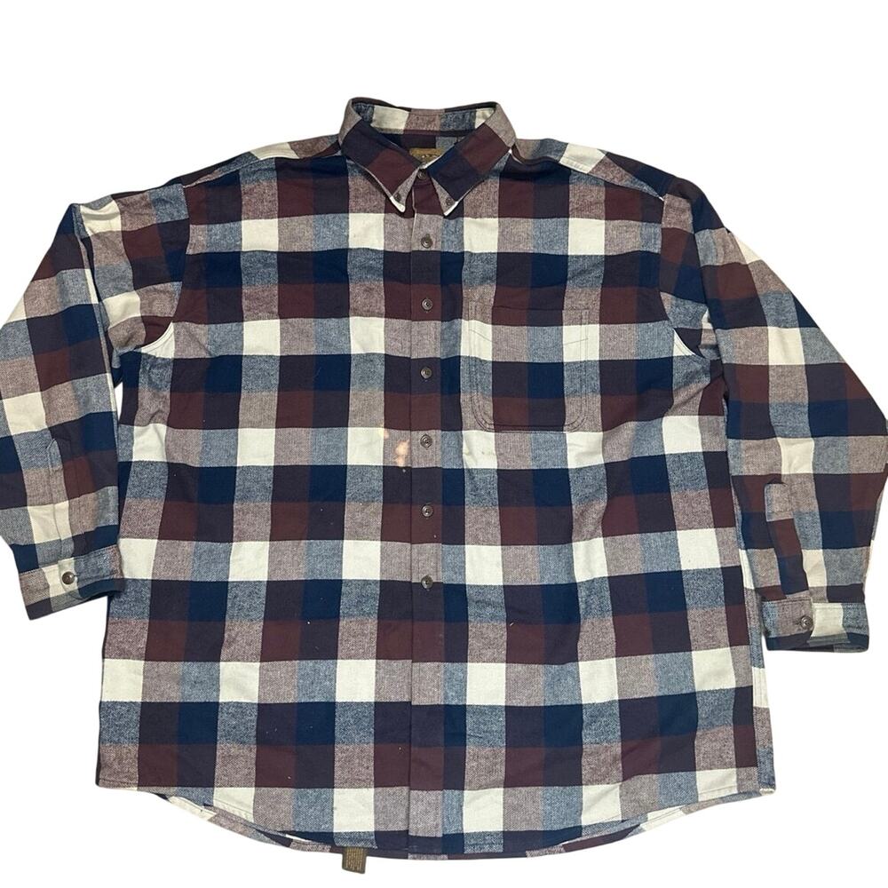 Vintage St. Johns Bay heavy weight plaid Flannel shirt Mens Big & Tall 3XL